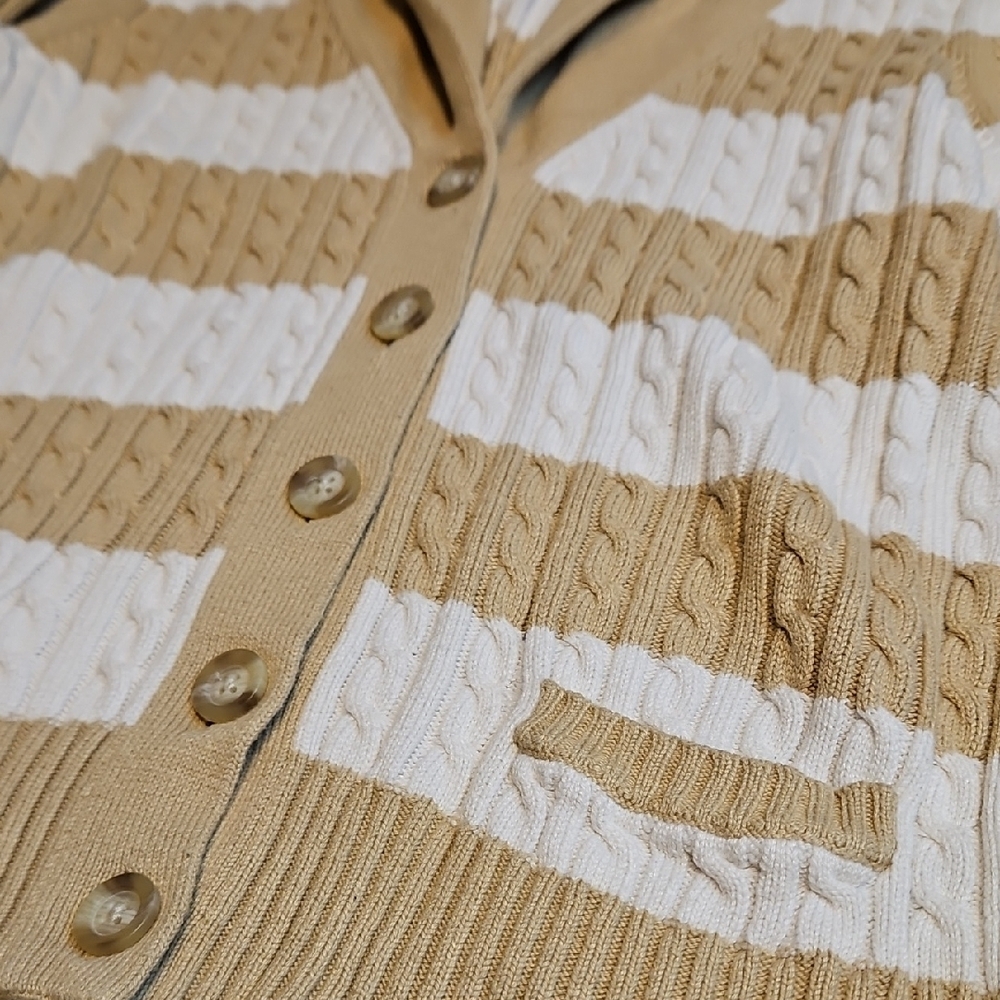 Tommy Hilfiger Cable Knit Striped Cardigan - Picture 4 of 6